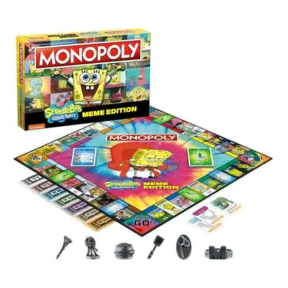 Juego Mesa Hasbro Monopoly Spongebob Meme Edition Inglés
