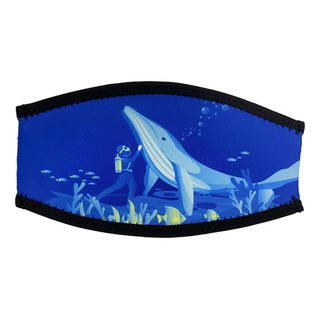 Máscara De Buceo, Cubierta De Correa, Equipo De Azul Oscuro Máscara De Buceo, Cubierta De Correa, Equipo De Azul Oscuro