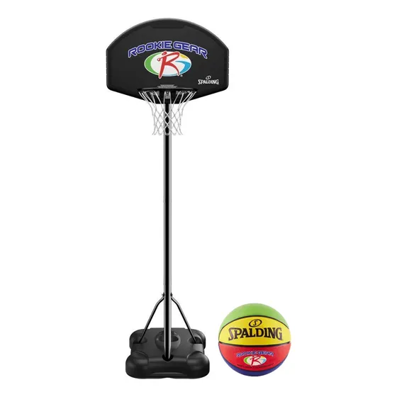 Combo Tablero Basquet Spalding Rookie Pelota Sistema Aro Red
