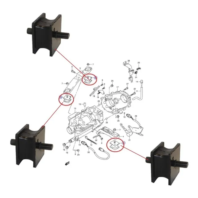 3 Coxim Caixa Redução Tcase 4x4 Jimny 1.3 98 A 2010 2011 A22