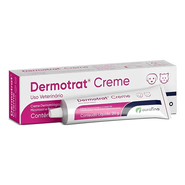 Dermotrat Creme Antiinflamatorio Gatos E Cães 20 G Ourofino