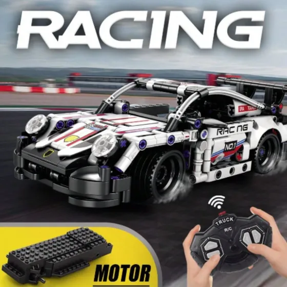 Carro Armable Porsche Racing 386 Piezas Control Remoto Lego
