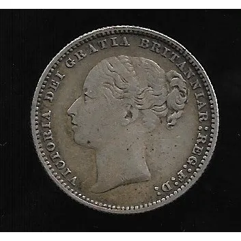 Gran Breataña Shilling 1880  Plata Mb/exc