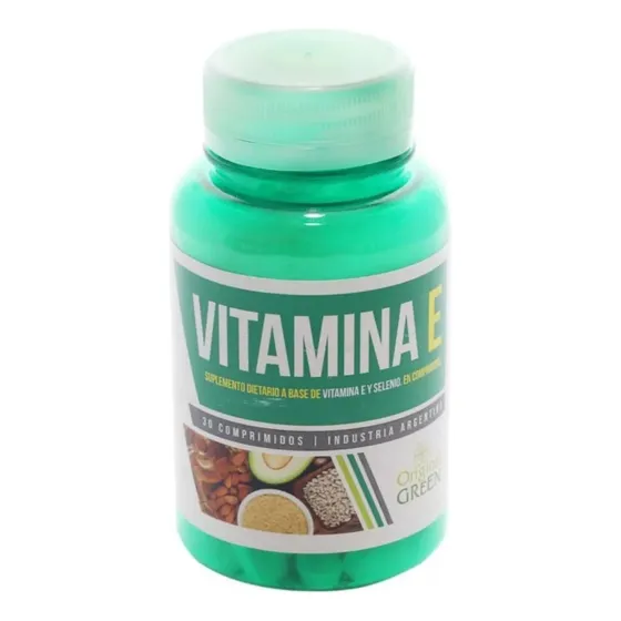 Vitamina E + Selenio - Antioxidante - Vegano Original Green