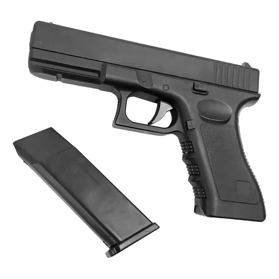 Pistola Airsoft Glock 18 Metálica Replica Resorte Spring 