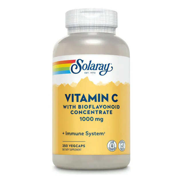 Vitamina C 1000mg Con Biaflonoid Solaray 250caps Veg Sabor Neutro