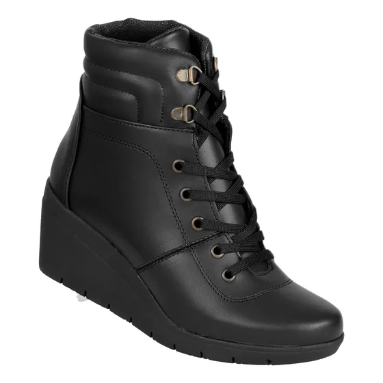 Botín Moda Mujer Salvaje Tentación Negro 19503301 Tacto Piel