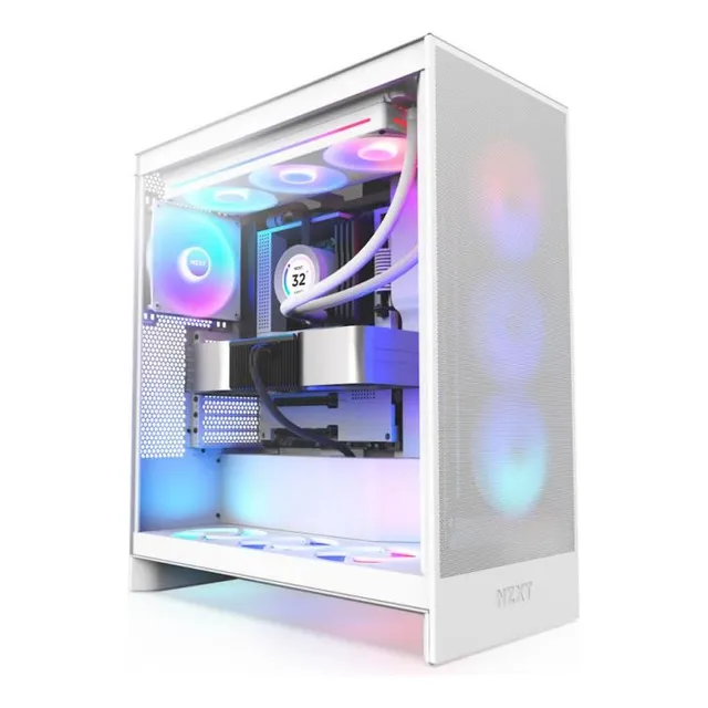 Gabinete Nzxt H7 Flow Rgb Blanco Versión 2024