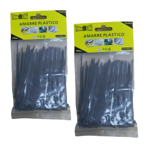 Tirra Tirraje Amarre Plástico 10 Cm Bolsa De 200 Unidades
