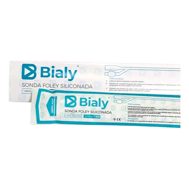 Sonda Foley 2 Vías Siliconada Nro 18 Bialy® (caja X 10 Unds)