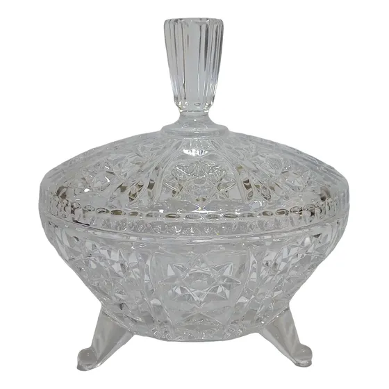 Bombonera De Cristal De Tres Patas