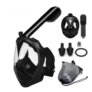 MĂĄscara Mergulho Snorkel C/ Suporte P/ CĂąmera Preta MĂĄscara Mergulho Snorkel C/ Suporte P/ CĂąmera Preta