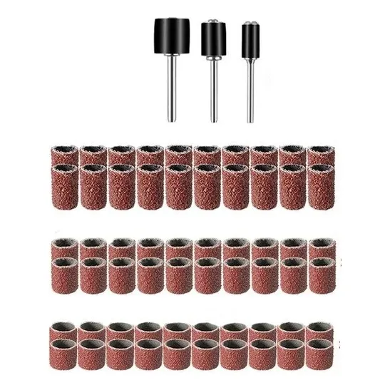 Kit 63 Piezas Accesorios Dremel Bandas De Lijado + Vástagos