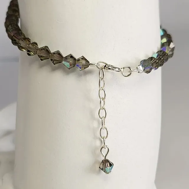 Pulsera Niña Cristales Premium 4mm Colores Dije Plata 925
