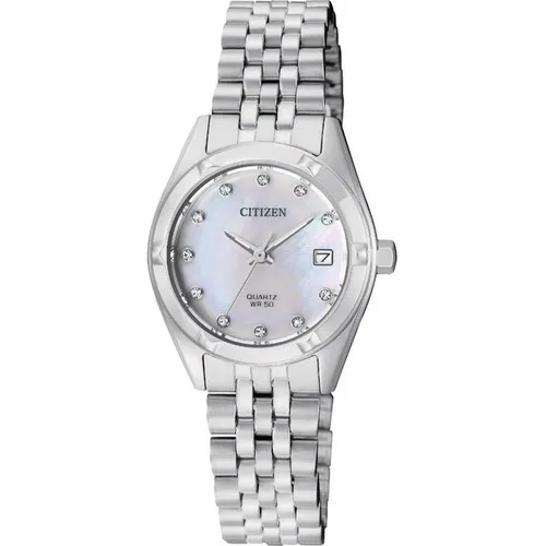 Reloj Citizen 60881 Eu6050-59d Quartz Dama *watchsalas* Full Color de la correa Plateado Color del bisel Plateado Color del fondo concha nácar