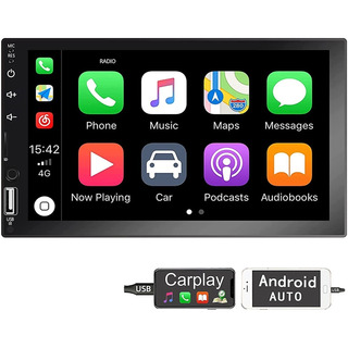 Estéreo De Coche Doble Din De 7 Pulgadas Con Carply Android Estéreo De Coche Doble Din De 7 Pulgadas Con Carply Android