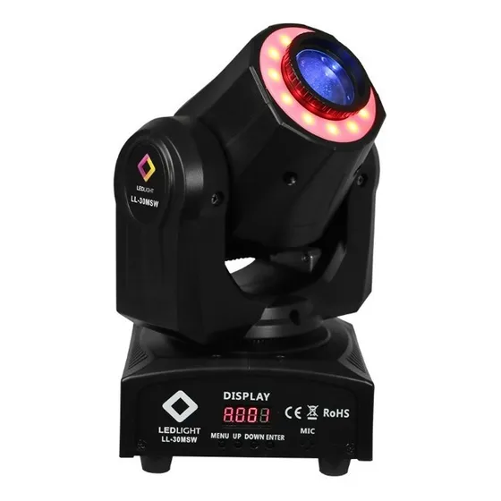 Mini Moving Led 30w 2 In1 Spot Wash Effect Rgbwyp 30w