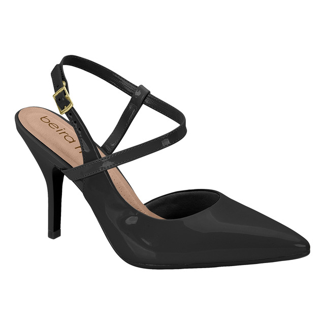 Sapato Scarpin Feminino Fecho Ajustável Conforto Original Sapato Scarpin Feminino Fecho Ajustável Conforto Original