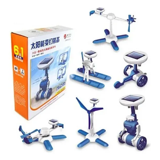 Kit Robot Educativo Solar 6 En 1 Celeste
