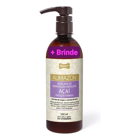 Máscara De Hidratação Açaí Aumazon Perigot 500ml Cães Gatos