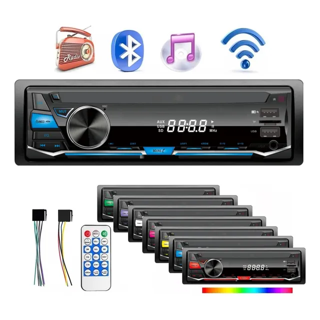 Auto Estereo Bluetooth Mp3 Radio Manos Libres Aux Fm Sd Usb