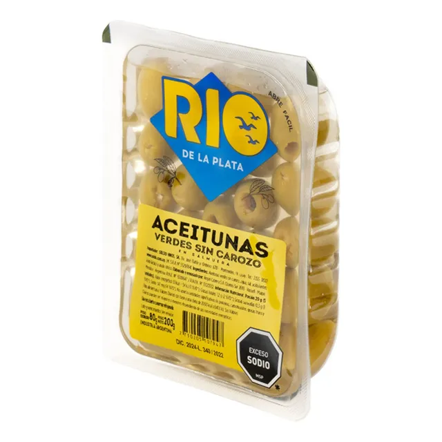 Aceitunas Verdes S/carozo Río De La Plata 200 Grs