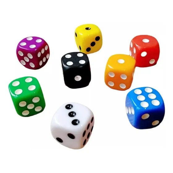 Kit Con 12 Dados De Colores Para Juegos De Mesa De Colores