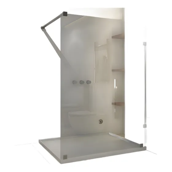 Shower Door Templado 120x190 Cm Herraje Dorado - Civita