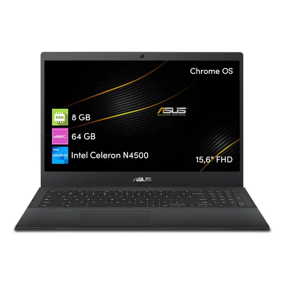 Notebook Chromebook Asus Celeron 8gb 64gb 15.6' Fhd Chromeos
