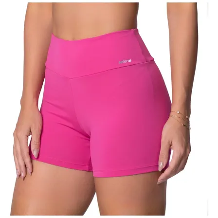 Short Feminino Academia Zero Transparência Cós Alto Selene