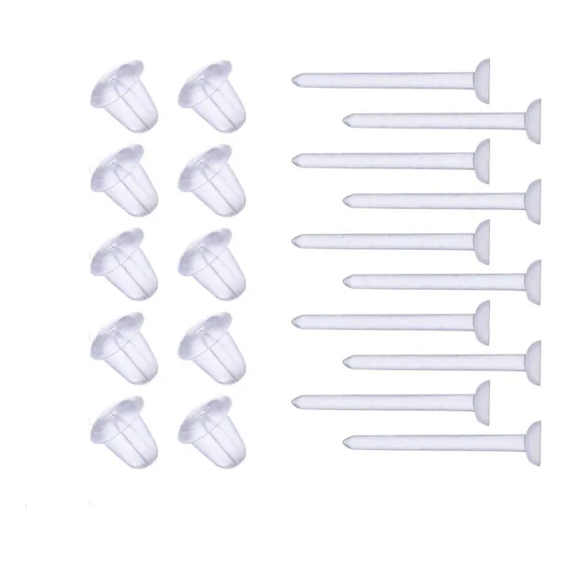 Arete Aro Invisible Hipoalergénico Plástico Piercing Alergia