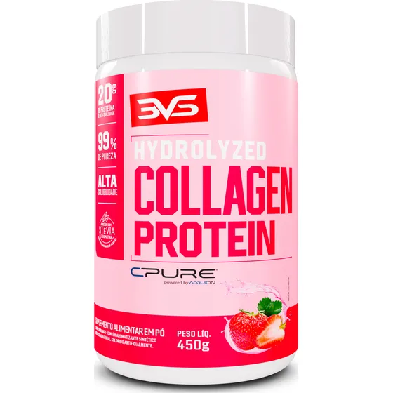 Colágeno Protein Cpure® 450g - Sabor: Morango - Fórmula Concentrada com 20g de Proteína por Dose e Alta Solubilidade
