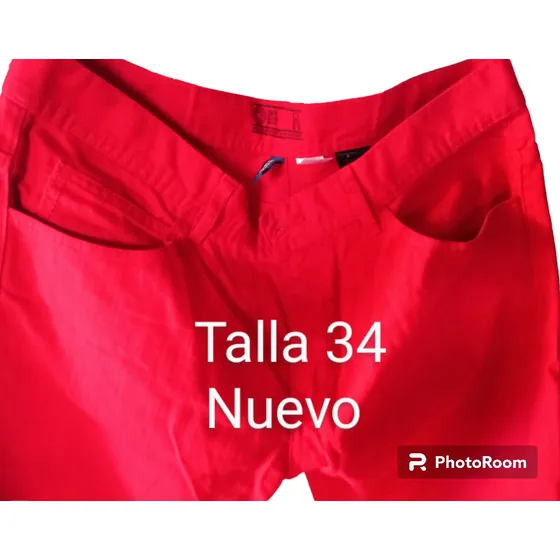 Pantalón Jean Rojo Para Caballero Talla 34 Nuevo. Importado