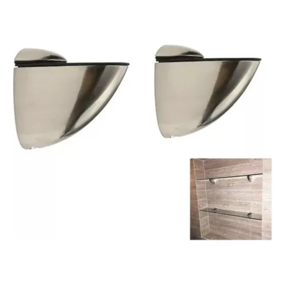 Soporte Estante Vidrio Madera Par Chico Pelicano -ferrejido