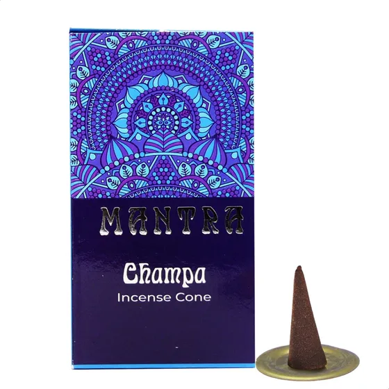 Sahumerios En Cono Aromaticos Mantra X1 Unidad Fragancia Champa
