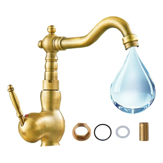 Grifo para fregadero de cocina y baño llave mezclador latón color antiguo bronce DayPlus