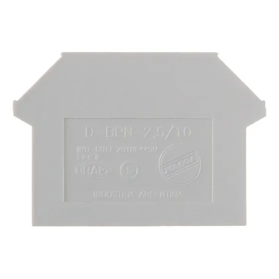 Tapa Bornera De Paso 2,5 A 10mm Zoloda Bpn Riel Din Pack X10