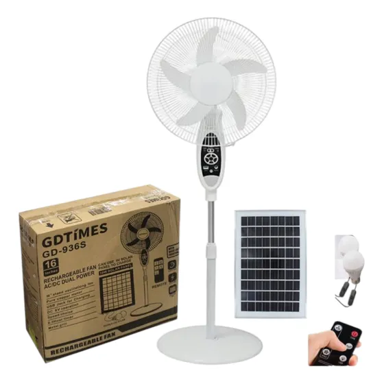 Ventilador Recargable 16 Pulgadas Panel Solar