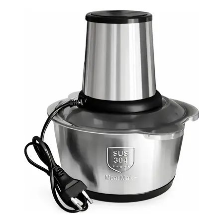 Processador Triturador Elétrico De Alimentos E Legumes Prateado 220v