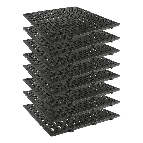 Setx8 Estibas Plásticas Perforadas Modulares 60x60cm Cap.500