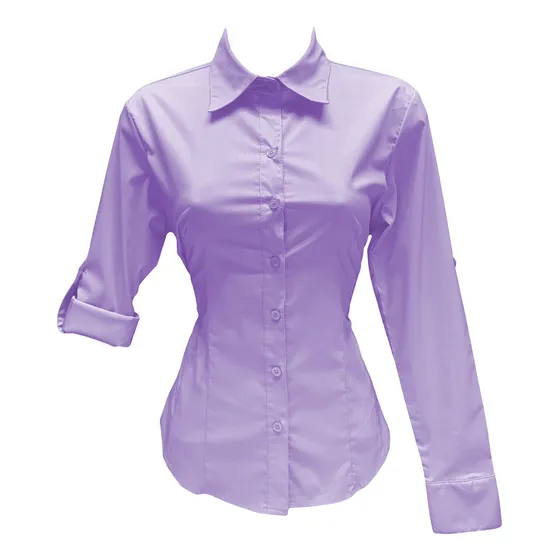 Blusa/camisa Básica De Popelina En Varios Colores Para Dama