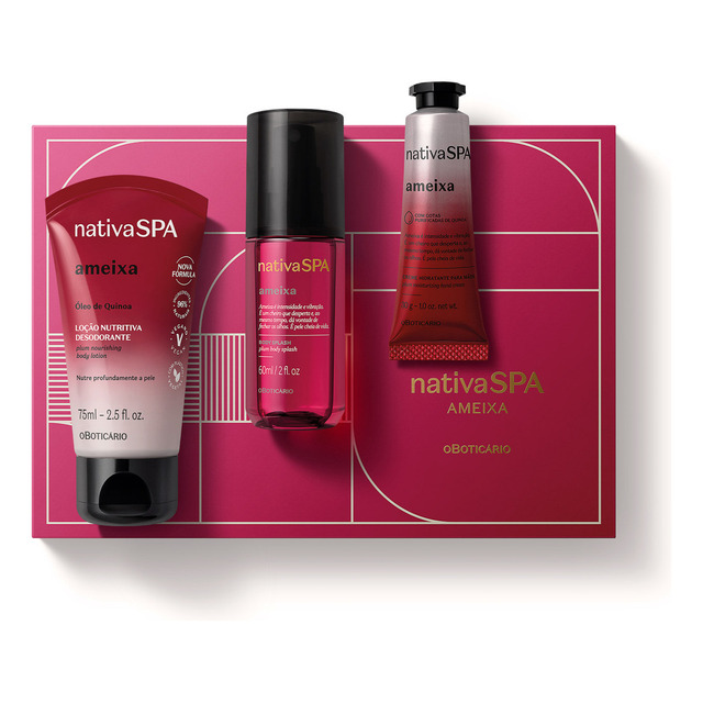 O Boticário Mini Kit Presente Nativa Spa Ameixa (3 Itens) O Boticário Mini Kit Presente Nativa Spa Ameixa (3 Itens)