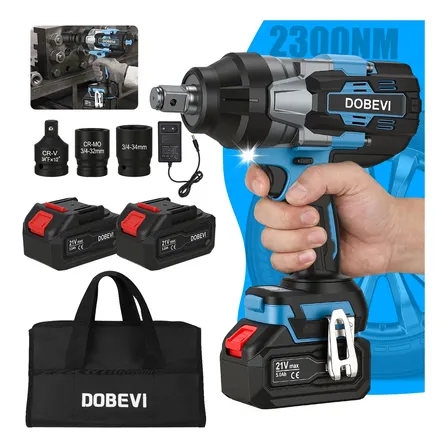 Chave De Impacto 2300nm Brushless 3/4 2 Bateria Sem Fio Azul 110/220v