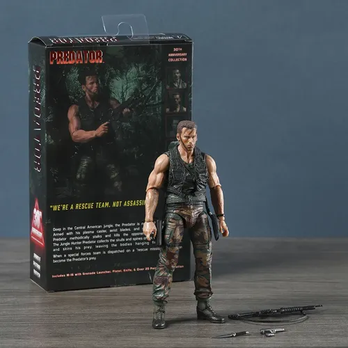 Boneco De Ação Neca Predator Jungle Extraction Dutch 30th An