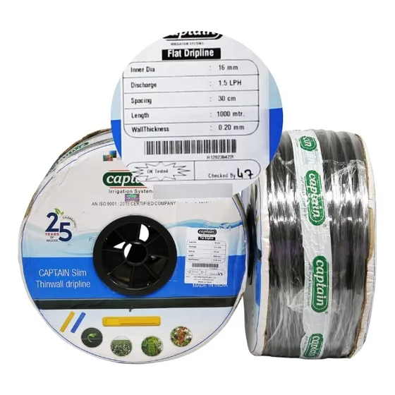 Tubería Plana De Riego X Goteo 16mmx30cmx1,5lphx8milx1000m 