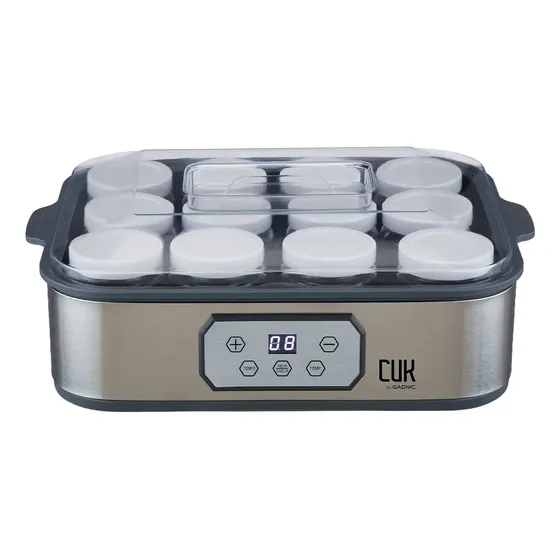 Yogurtera Cuk By Gadnic 2,16 Litros 12 Frascos 180 ml Control Digital Tiempo Programable