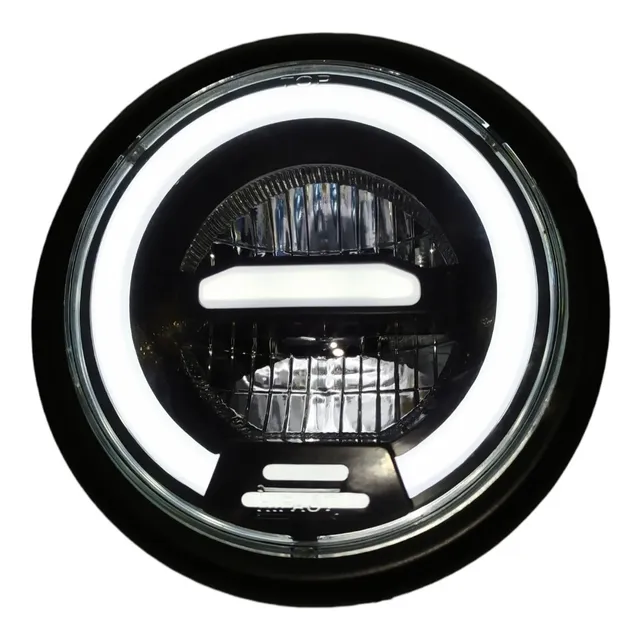 Faro Led Redondo Dlr Ojo De Angel Blanco Para Moto