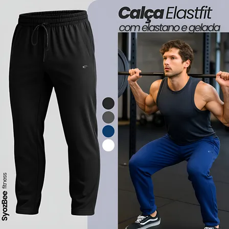 Calça Tactel Masculino C/ Elastano Academia Treino Esportiva