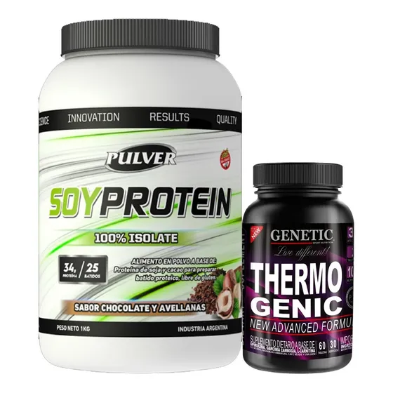 Soy Proteina Soja Veganos 1k Quemagrasas Thermogenic Genetic