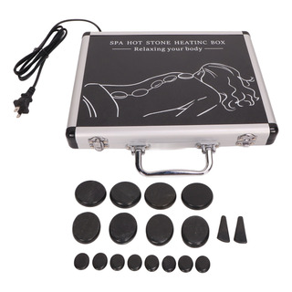 Kit De Piedras Calientes Con Maletín Eléctrico, 18 Piezas Kit De Piedras Calientes Con Maletín Eléctrico, 18 Piezas
